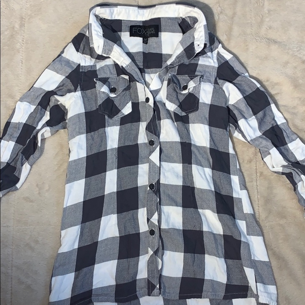 FOX buffalo plaid button down flannel